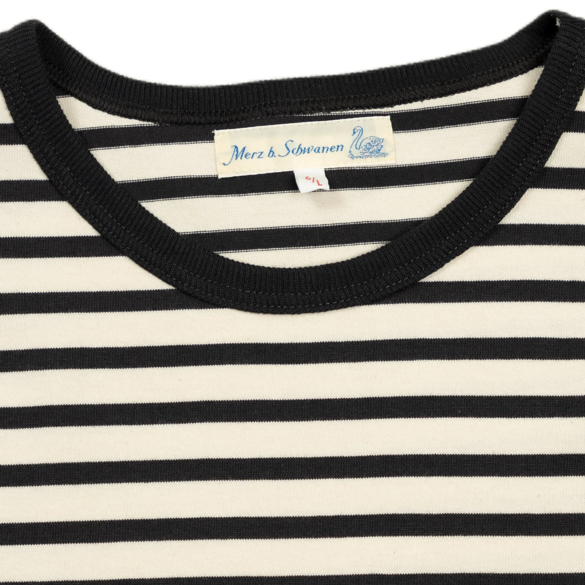 2M15 Crewneck Tee Striped Short Sleeve - Nature/Charcoal