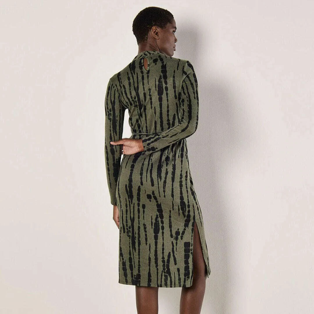 Apricot - Tie Dye Dress - Olive