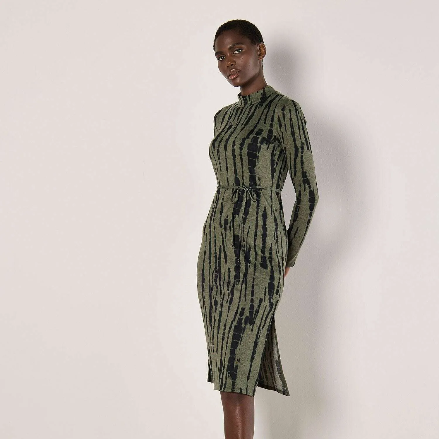 Apricot - Tie Dye Dress - Olive