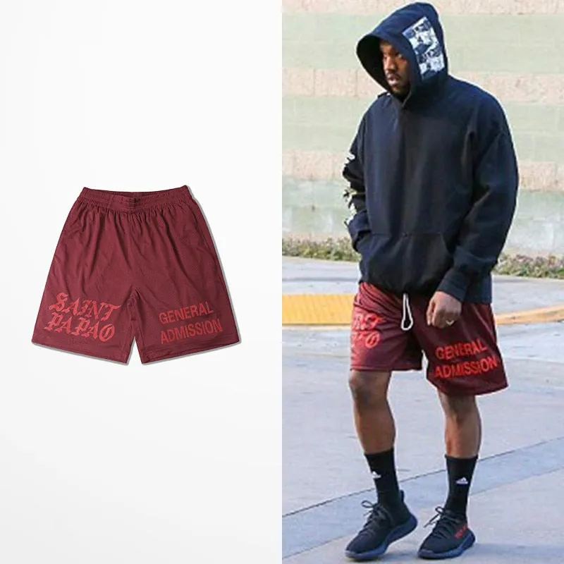 Casual Shorts Men Kanye West Short Hip Hop Drake Summer Fashion Brand Skateboard Man Shorts
