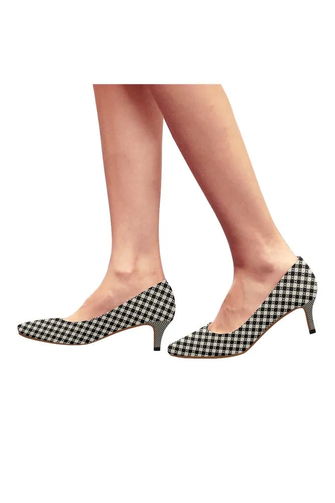 Circles in Squares Women's Pointed Toe Low Heel Pumps