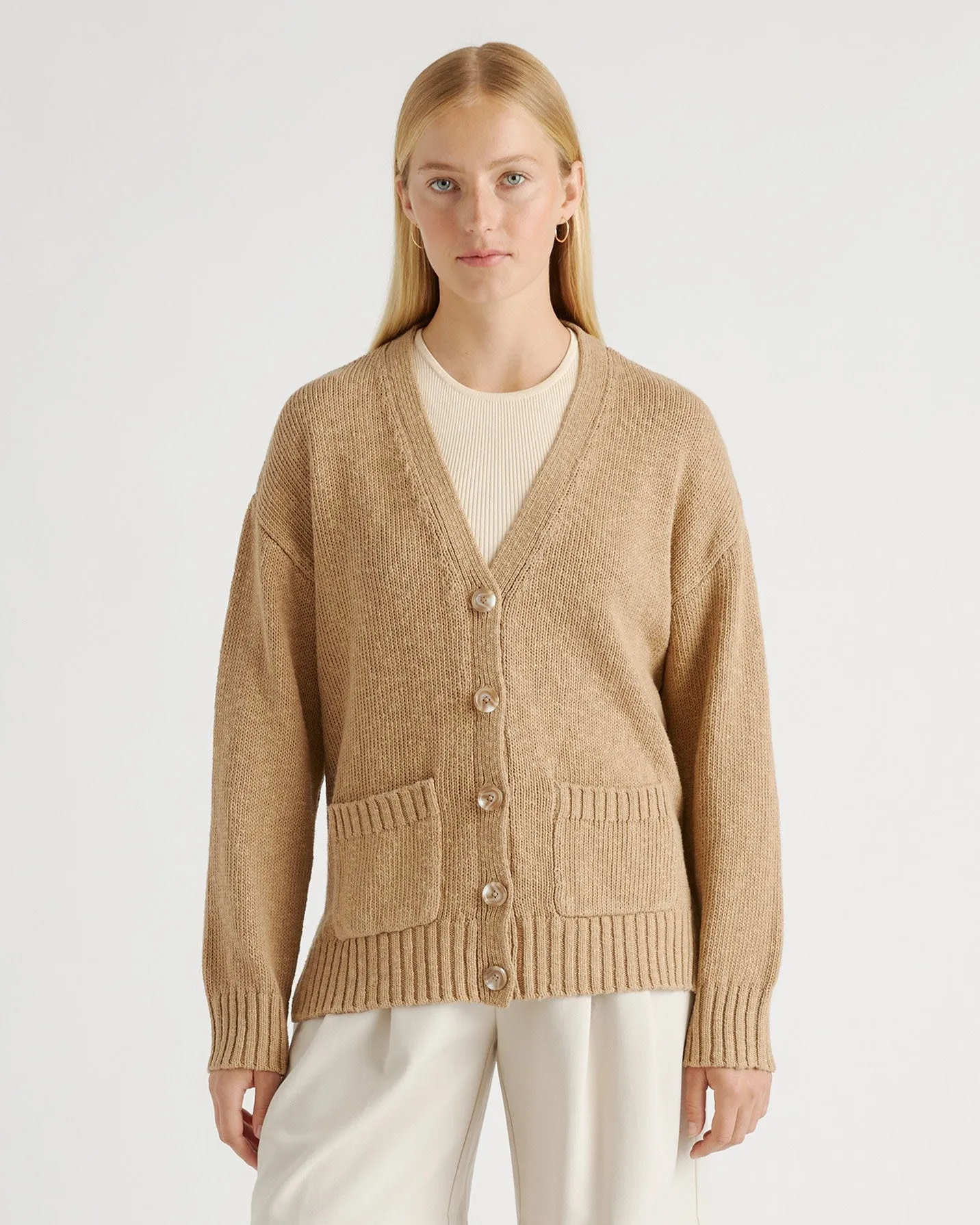 Cotton Linen Relaxed Cardigan