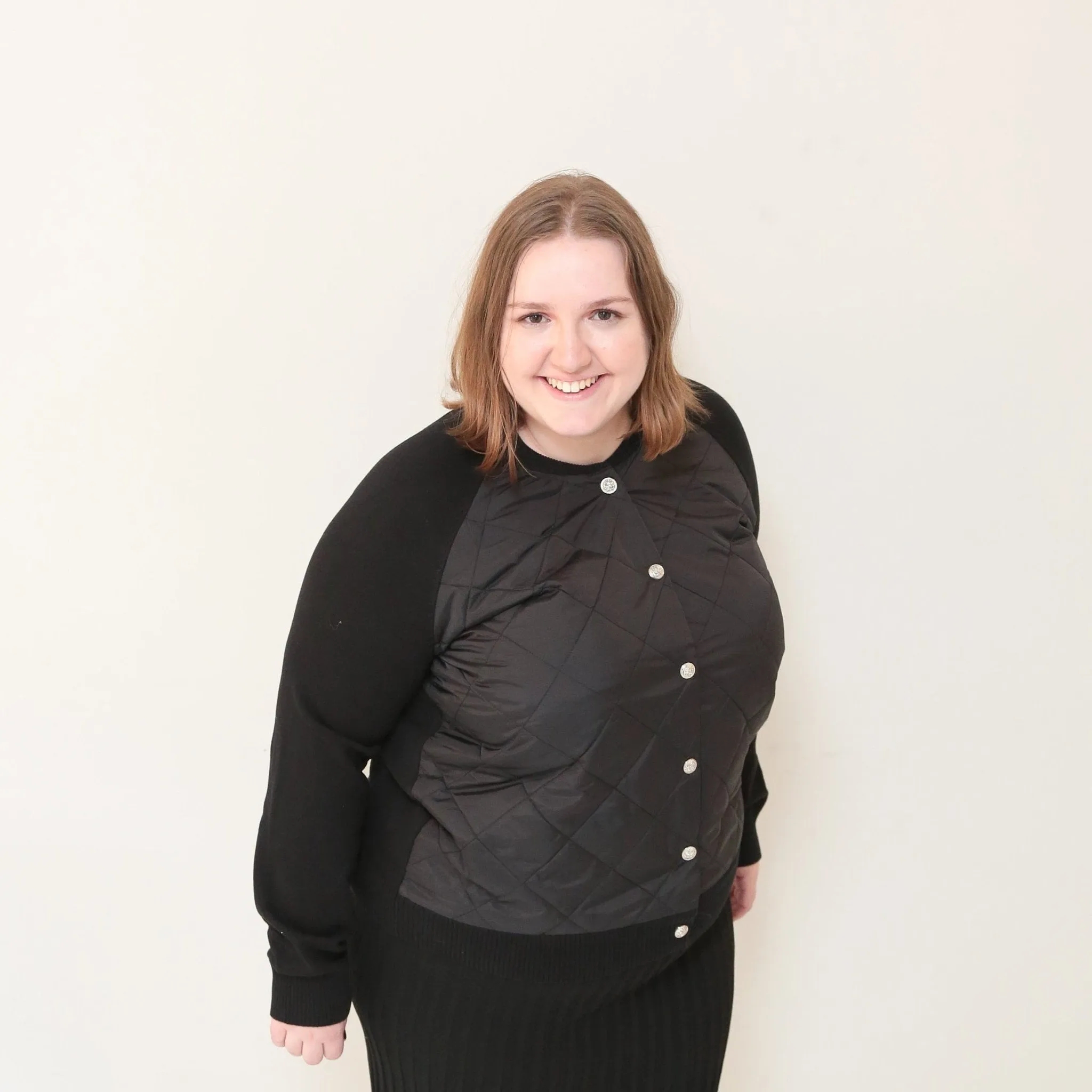 Crew Neck Button Cardigan
