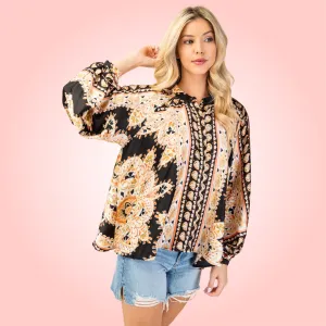 Daisy Print Blouse