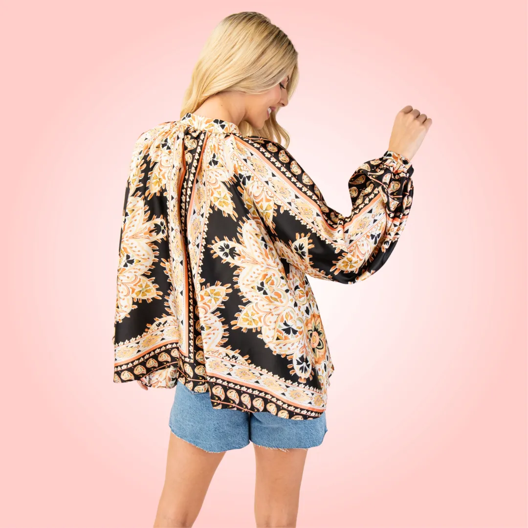 Daisy Print Blouse