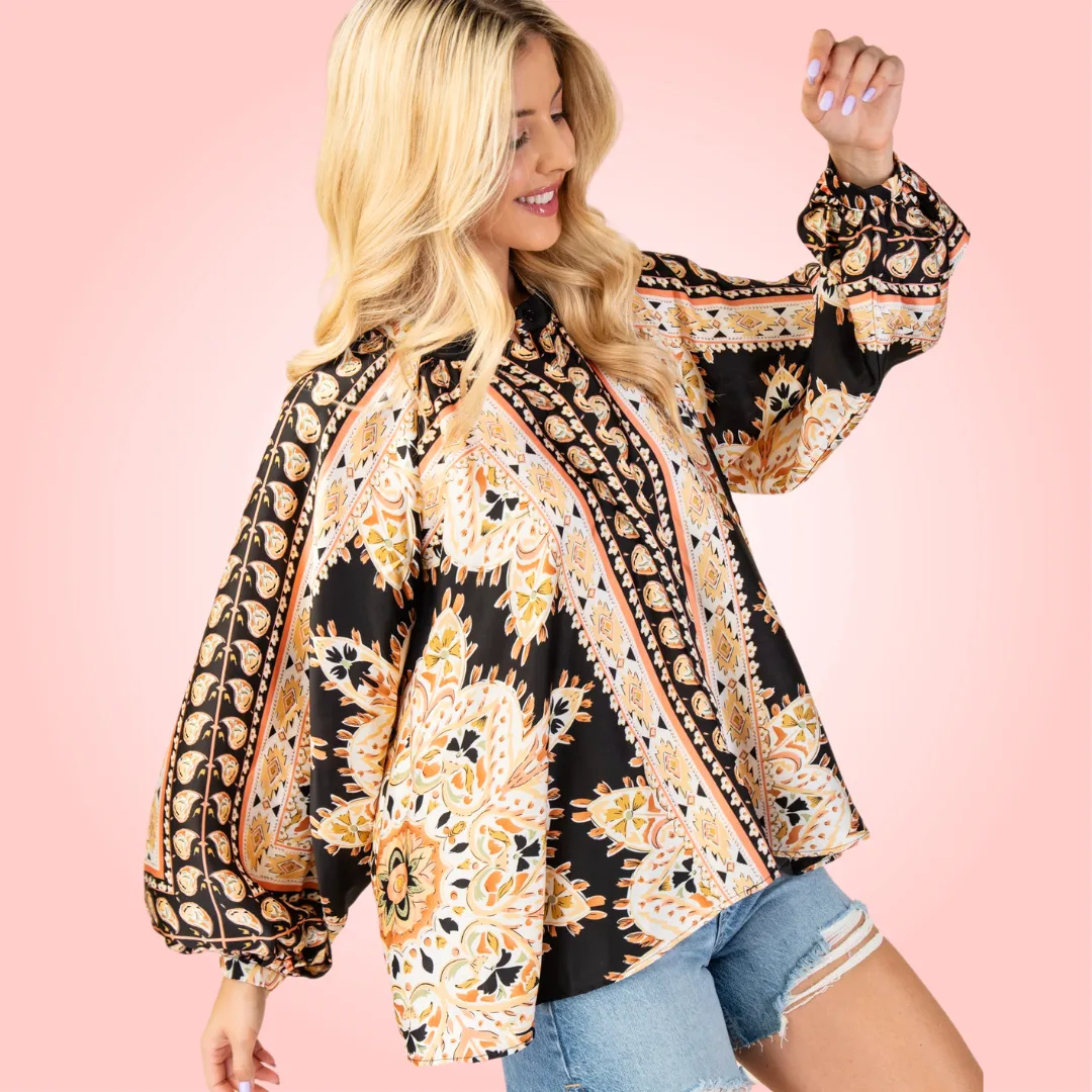 Daisy Print Blouse
