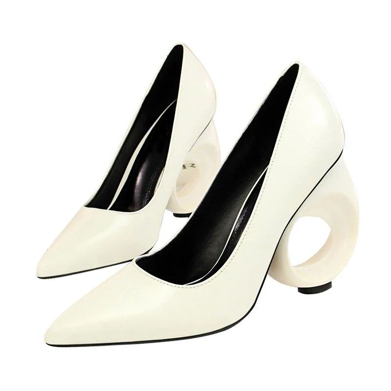 Elegant Pu Date Special-shaped Heels