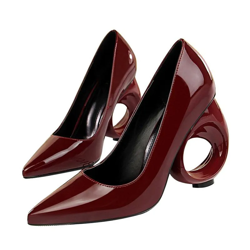 Elegant Pu Date Special-shaped Heels
