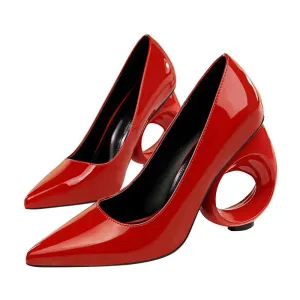 Elegant Pu Date Special-shaped Heels