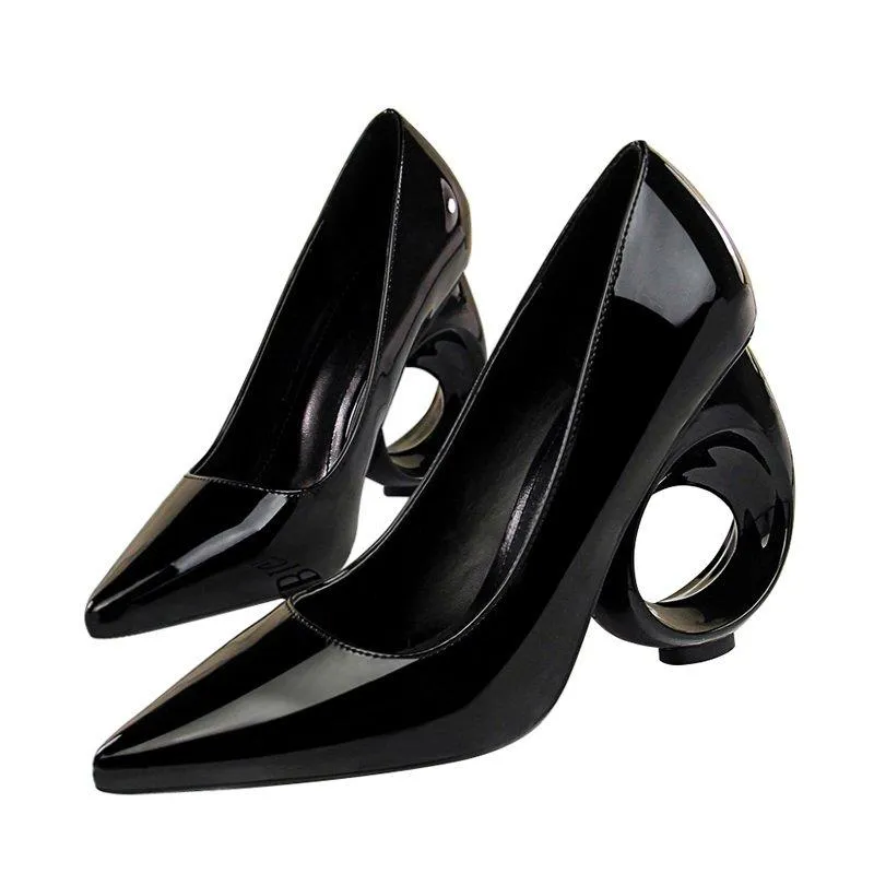 Elegant Pu Date Special-shaped Heels