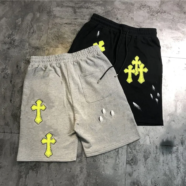 Fashion cross-print casual shorts