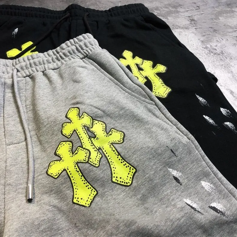 Fashion cross-print casual shorts