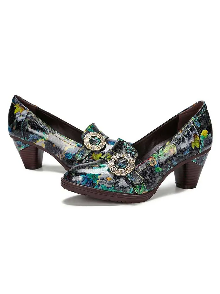 Hand Painted Colorful Elegant Shoes
