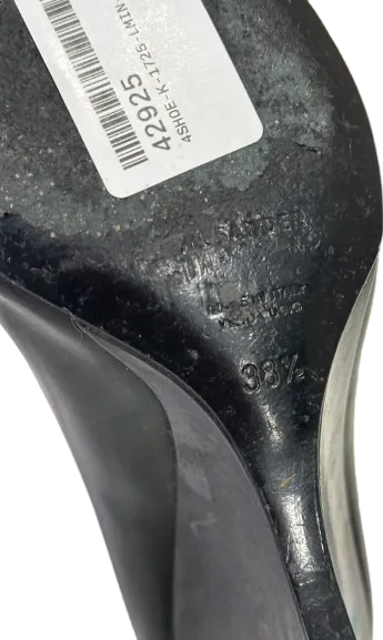 Jil Sander Black Leather Pointed Wedge Heel court shoesUK 5.5 EU 38.5 👠
