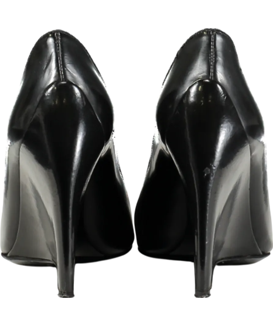 Jil Sander Black Leather Pointed Wedge Heel court shoesUK 5.5 EU 38.5 👠