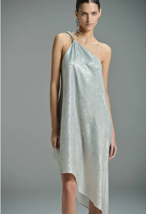 Lame Asymmetrical Dress