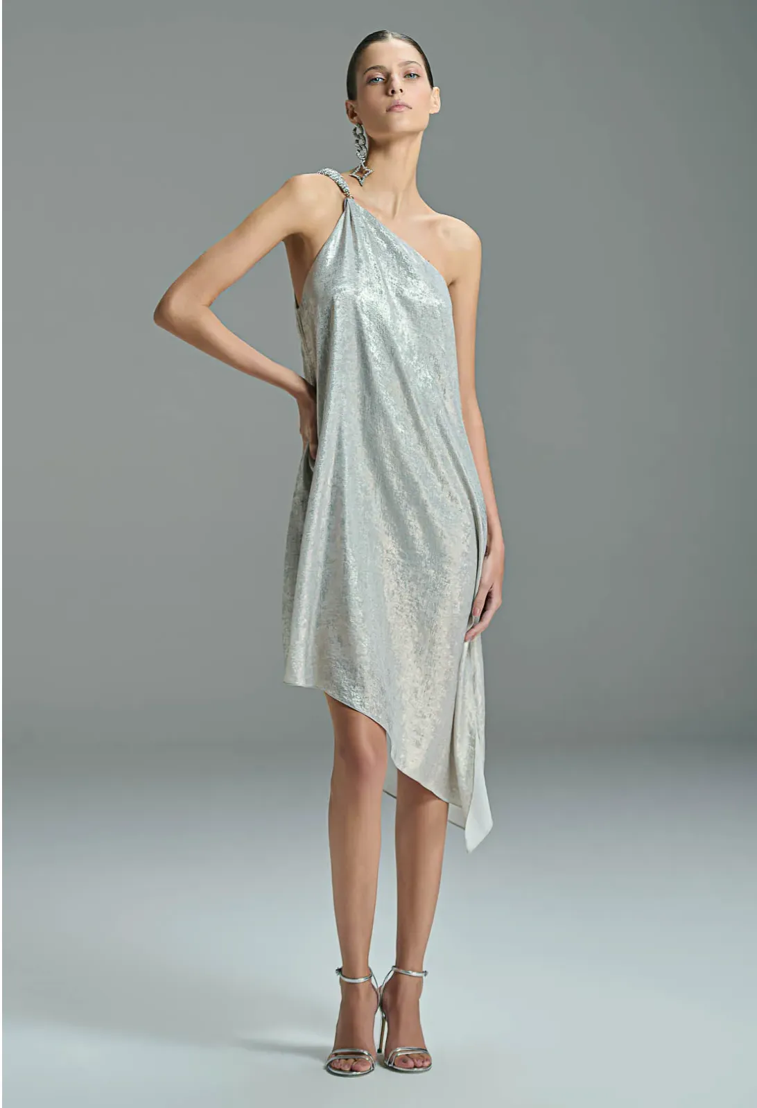 Lame Asymmetrical Dress