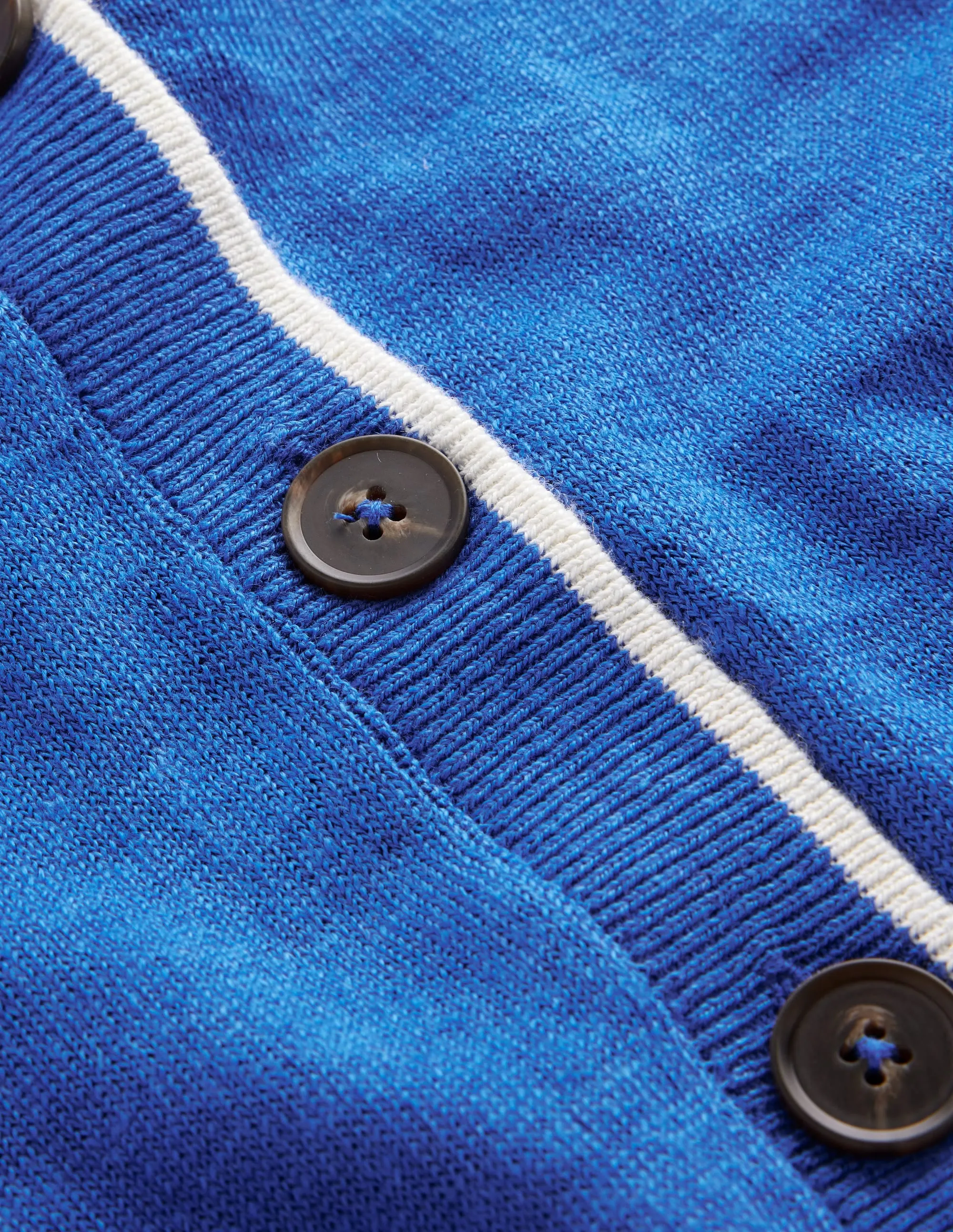 Maggie V-Neck Linen Cardigan-Mariner Blue