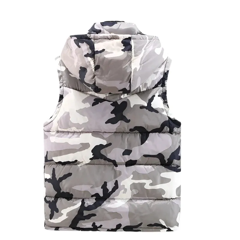Men’s Hooded Winter Military Style Vest – Waterproof, Thick Warm Sleeveless Jacket, Fashion Casual Waistcoat, Sizes S-5XL