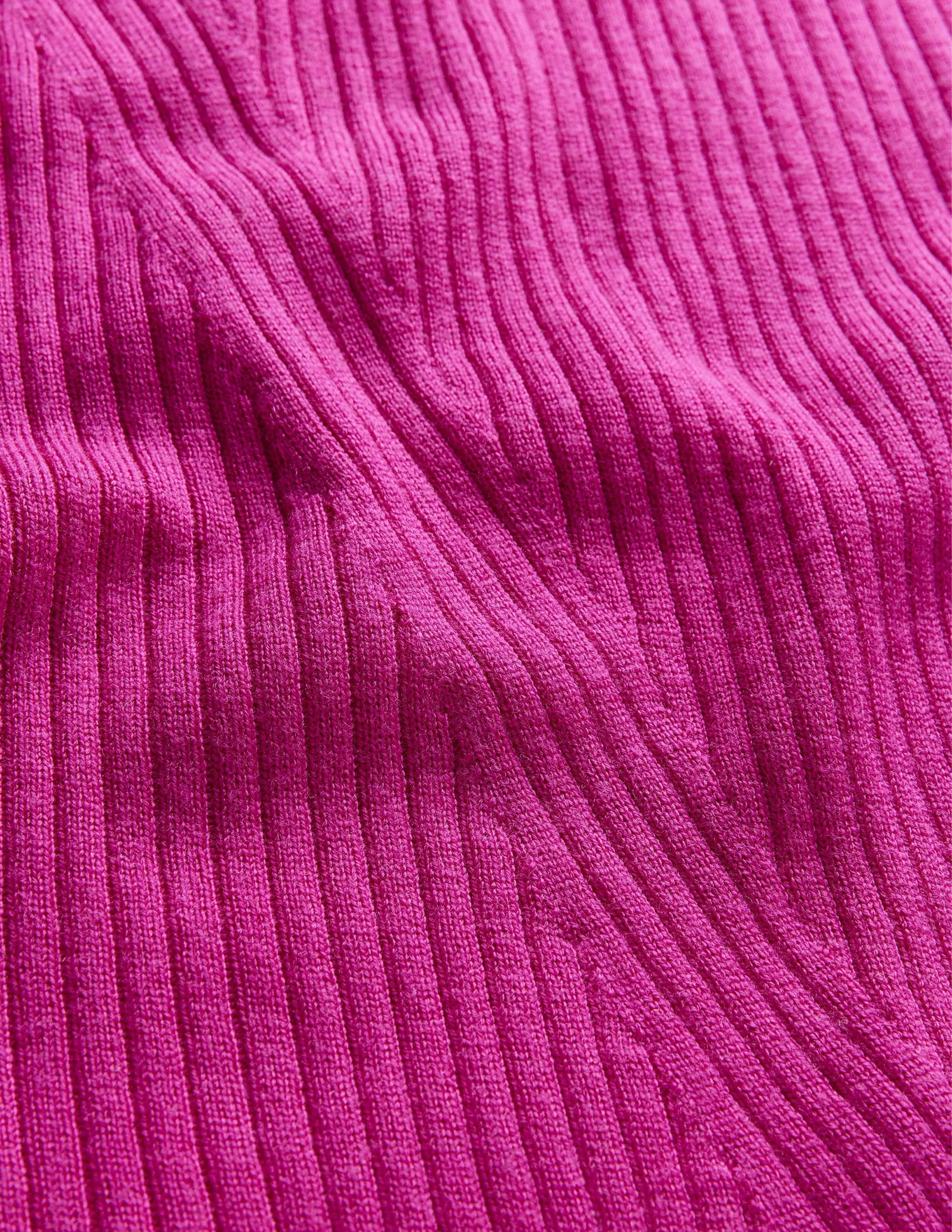 Merino Knit Midi Skirt-Rose Violet