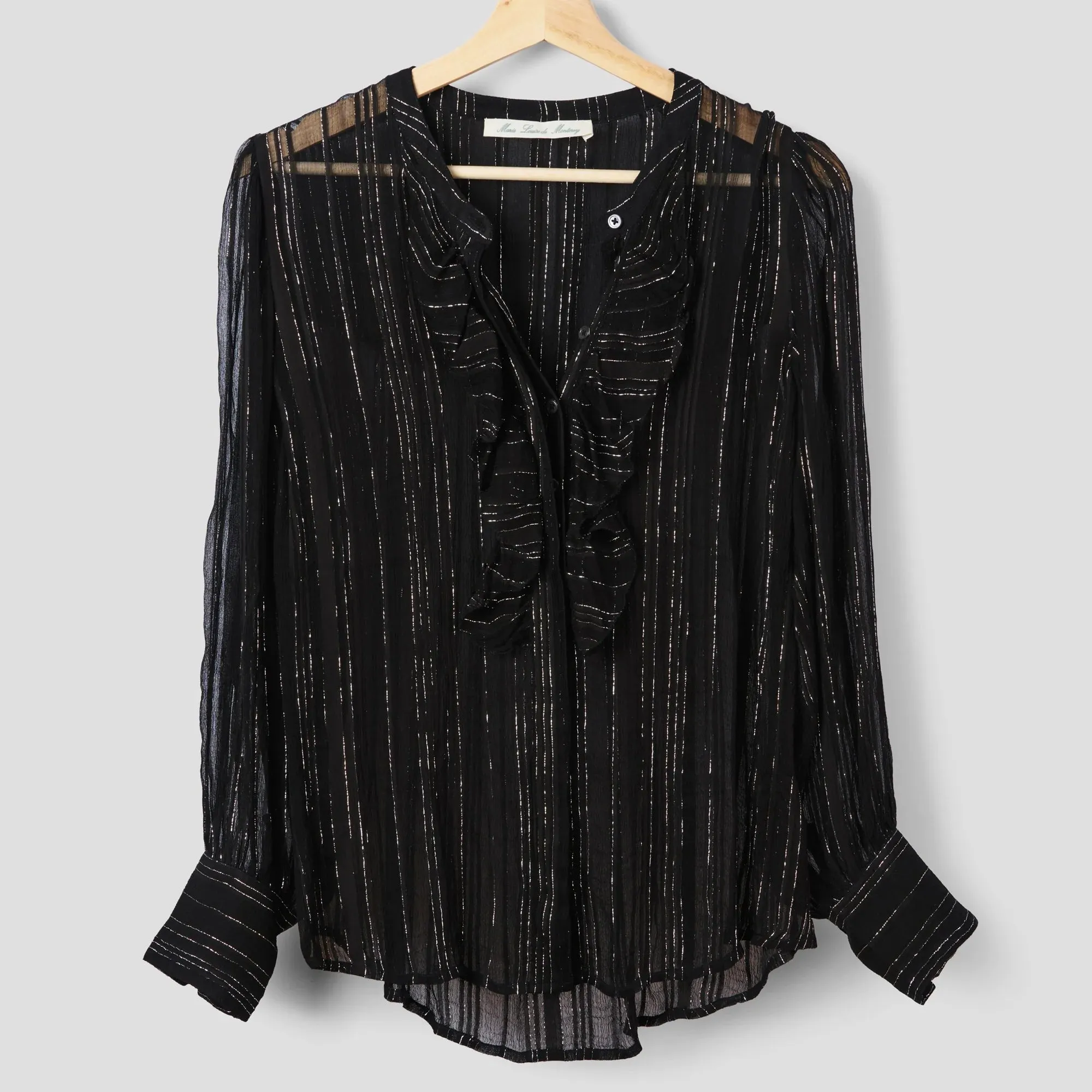 Minelli Blouse | Black / Silver