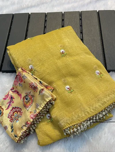 Pure Georgette Crepe Silk Elegant Saree