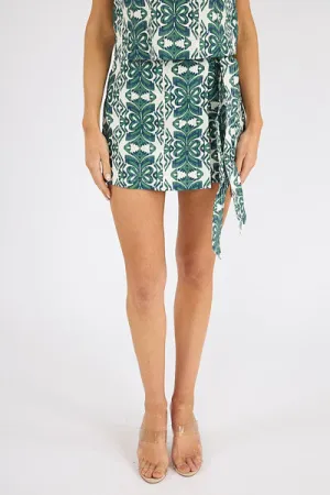 Sage Linen Skort - Teal