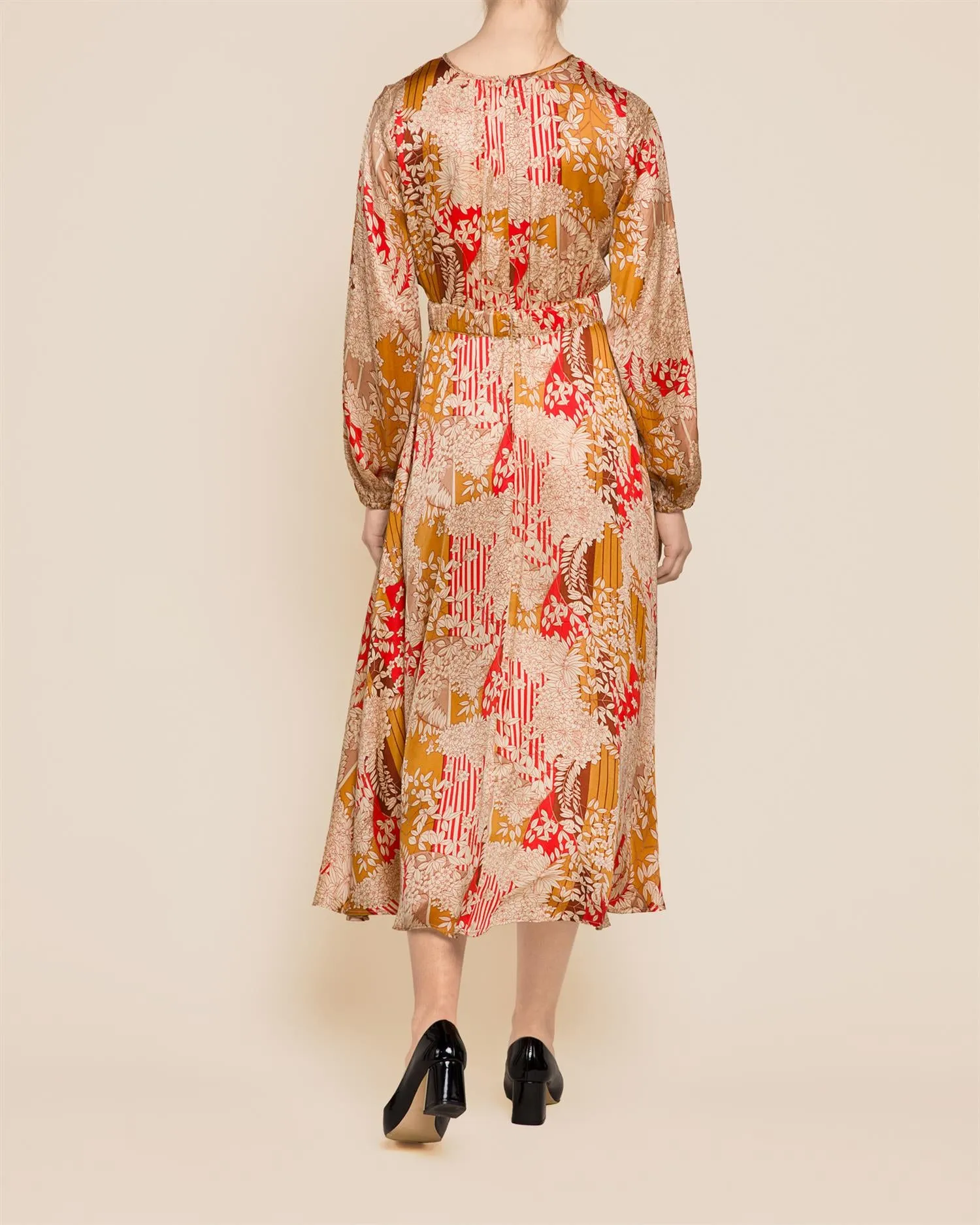 SATIN MIDI DRESS