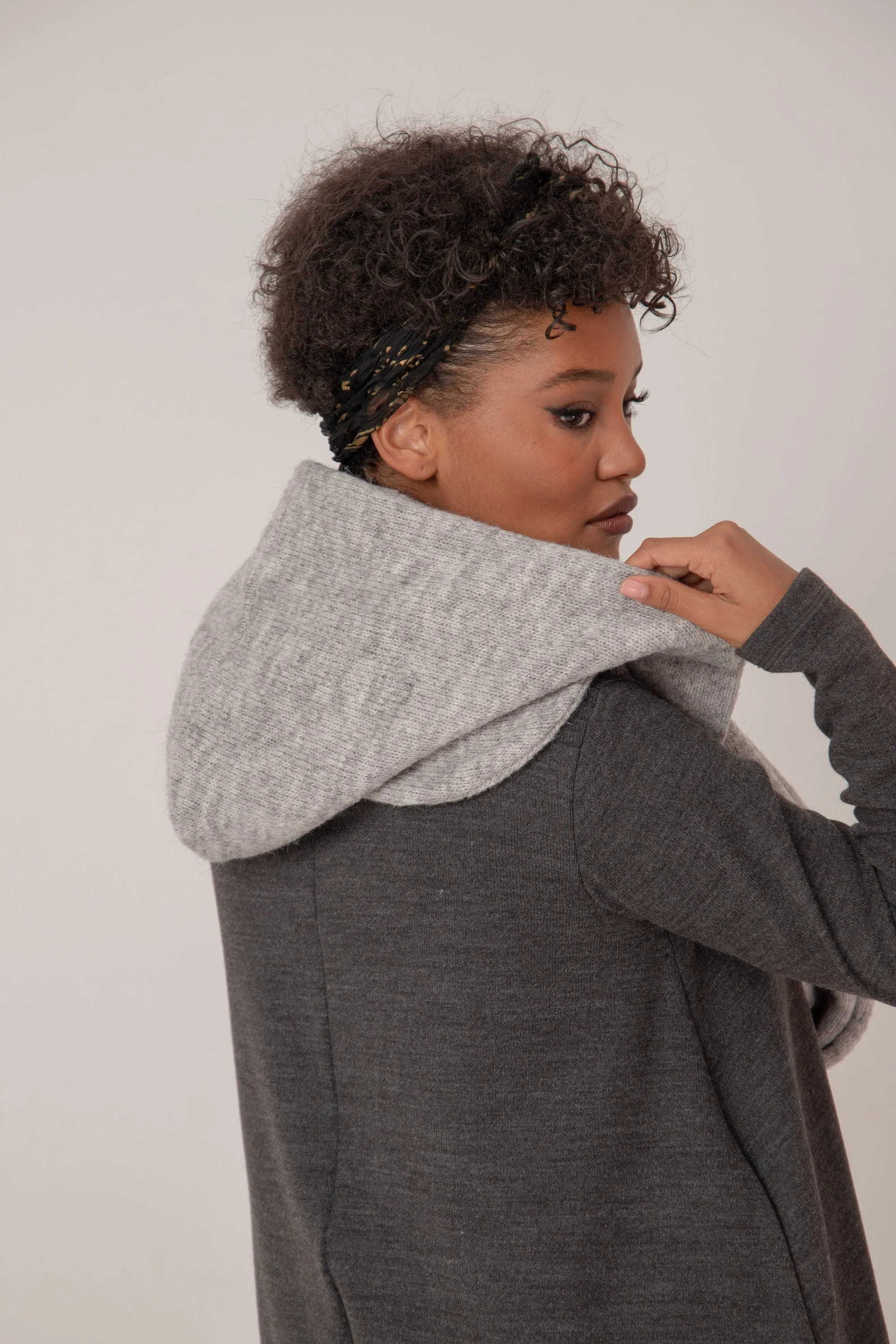 Snood scarf from soft knitted fabric - ETTA