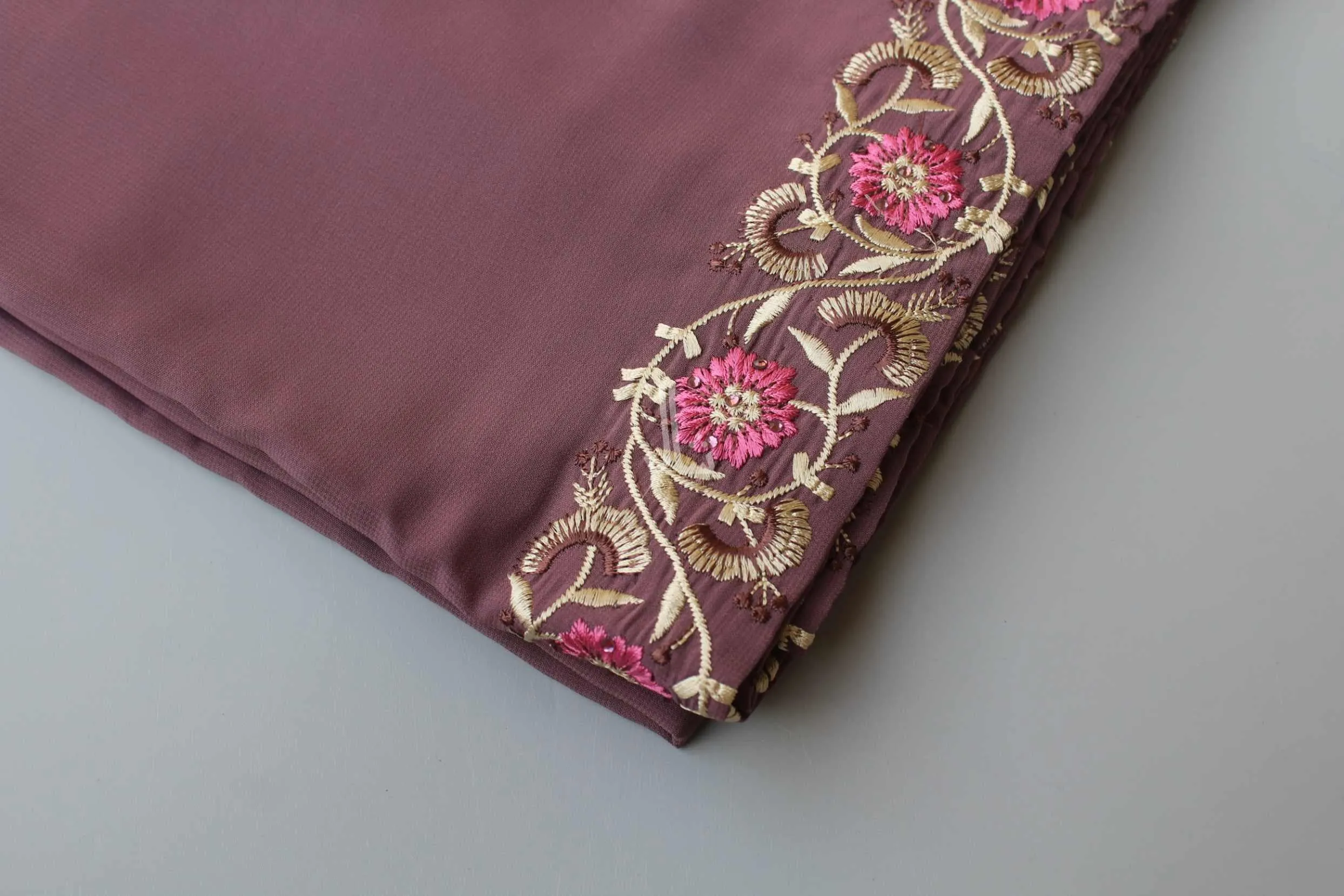 The Elegant Embroidered Elegance - Tpink