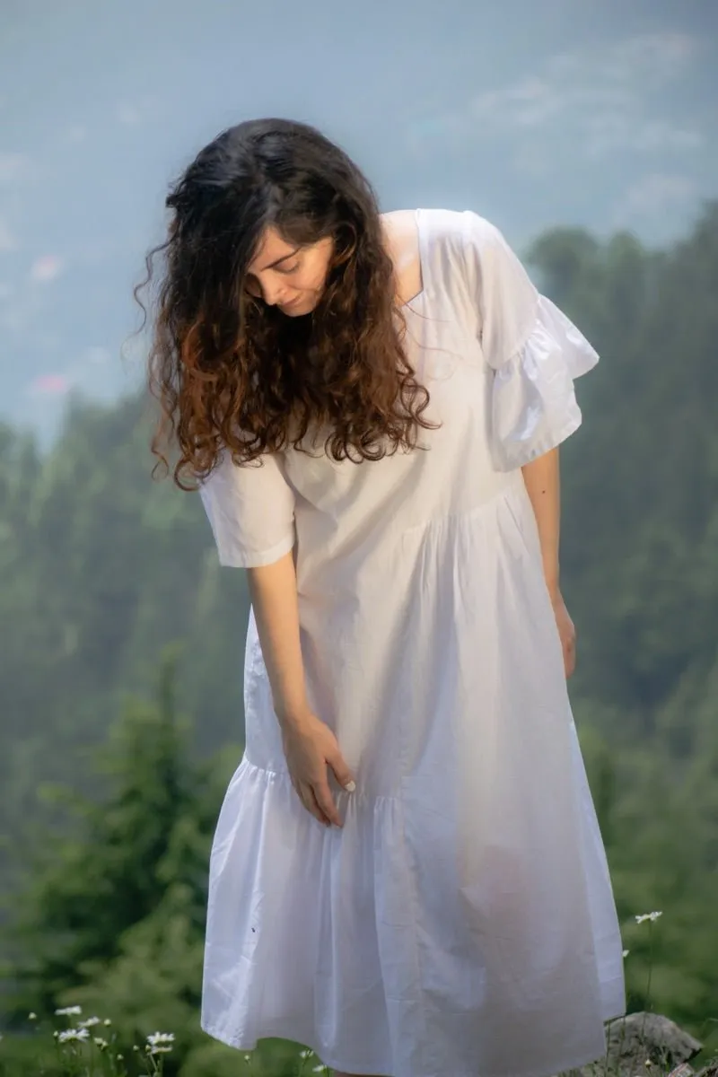 White comfy dress